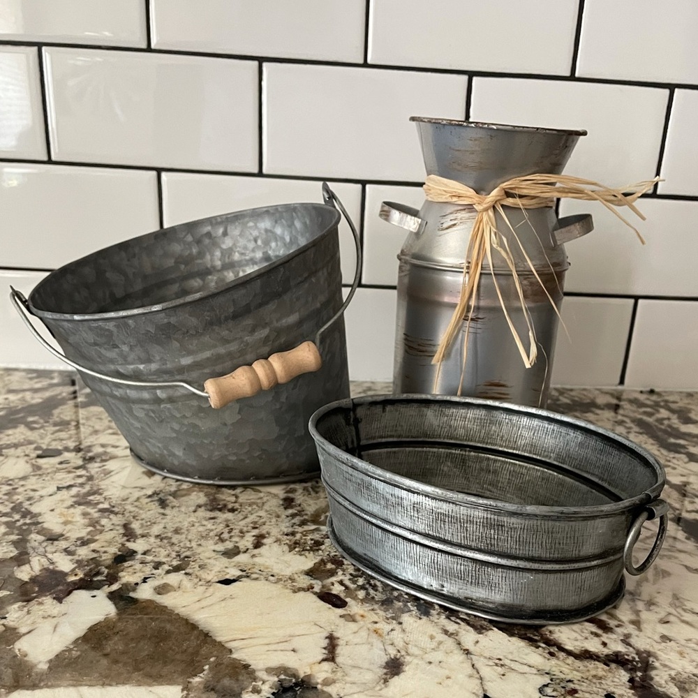 3 tin containers